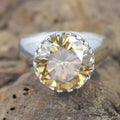 Certified 6 Ct Champagne Diamond Solitaire Ring ! Amazing Collection, Great Shine & Luster WATCH VIDEO - ZeeDiamonds