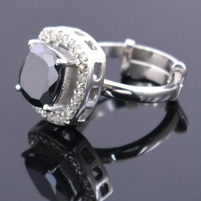 2.95 Ct Certified Black Diamond Stunning Designer Cocktail Ring - ZeeDiamonds