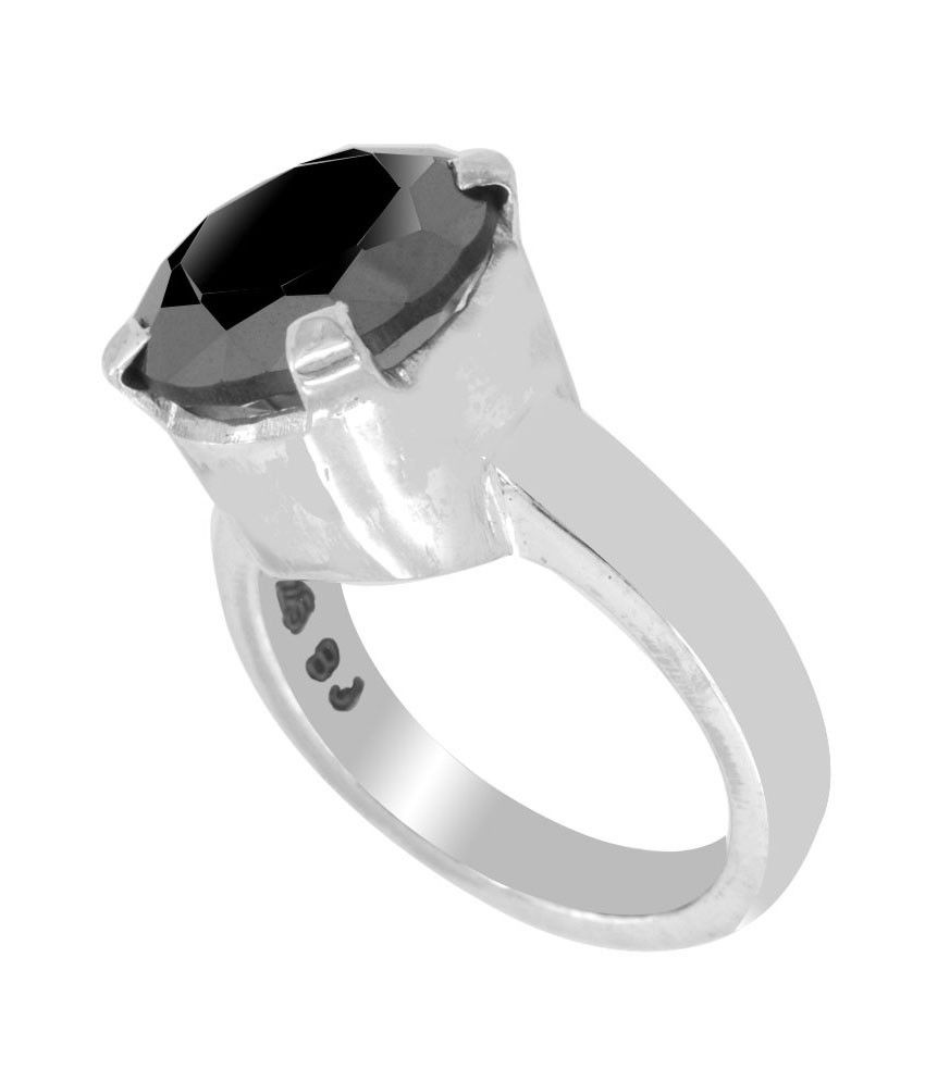 2.50 Ct 100% Certified Round Cut Black Diamond Solitaire Ring - ZeeDiamonds