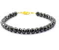 7 mm Round Cut Black Diamond Bracelet In Sterling Silver - ZeeDiamonds