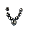 7.30 Cts Black Diamond Beads, For Jewelry Making, 100% Certified Excellent Cut - ZeeDiamonds