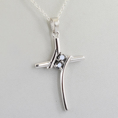 Certified Black Diamond Pendant in 925 Sterling Silver Beautiful Shine & Lustre! - ZeeDiamonds