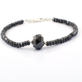 37 Cts Black Diamond Beads Bracelet In Sterling Silver Beautiful Design - ZeeDiamonds