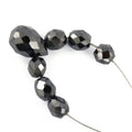 7.30 Cts Black Diamond Beads, For Jewelry Making, 100% Certified Excellent Cut - ZeeDiamonds