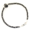 37 Cts Black Diamond Beads Bracelet In Sterling Silver Beautiful Design - ZeeDiamonds