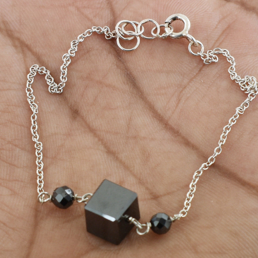 Black Diamond Chain Bracelet 7.00 Cts Certifed Brilliant Shine And Elegant Look! - ZeeDiamonds