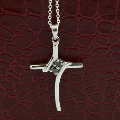 Certified Black Diamond Pendant in 925 Sterling Silver Beautiful Shine & Lustre! - ZeeDiamonds