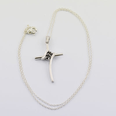 Certified Black Diamond Pendant in 925 Sterling Silver Beautiful Shine & Lustre! - ZeeDiamonds