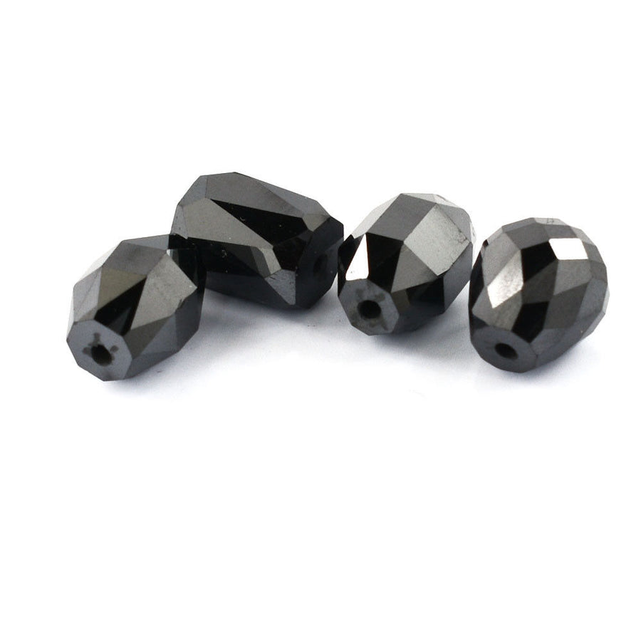 9-6 mm Lots of Black Diamond Beads 100% Certified 14Kt, For Jewelry Making - ZeeDiamonds