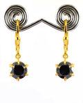 3 Carat, Certified Black Diamond Dangler Earrings Great Style - ZeeDiamonds