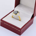 5 Ct Black Diamond with White Diamonds Accents, Ring In Yellow Gold Finish - ZeeDiamonds