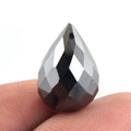 15.00 Carats Pear Cut Black Diamond Drilled Loose Bead, For Making Jewelry - ZeeDiamonds