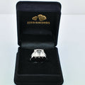 1 Ct Black Diamond with White Diamond Accents Solitaire Fancy Ring - ZeeDiamonds