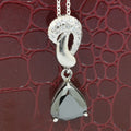 AAA Certified 3.5 Cts Trillion Shape Black Diamond Pendant , Designer Creation - ZeeDiamonds