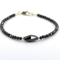 20 Cts Certified Drum Cut Black Diamond 925 Sterling Silver Bracelet - ZeeDiamonds