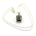 5.00 Cts Rare Emerald Cut Certified Black Diamond Pendant, AAA Quality Diamond - ZeeDiamonds