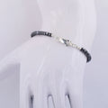 20 Cts Certified Drum Cut Black Diamond 925 Sterling Silver Bracelet - ZeeDiamonds