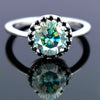 3.50 Ct Blue Diamond Women's Ring With Black Accents, Beautiful & Great Shine ! Ideal For Anniversary Gift, Certified Diamond! - ZeeDiamonds