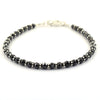 4 mm - 4.5 mm AAA Certified Black Diamond Beaded Bracelet in 925 Silver Clasp. Amazing Collection & Great Shine
