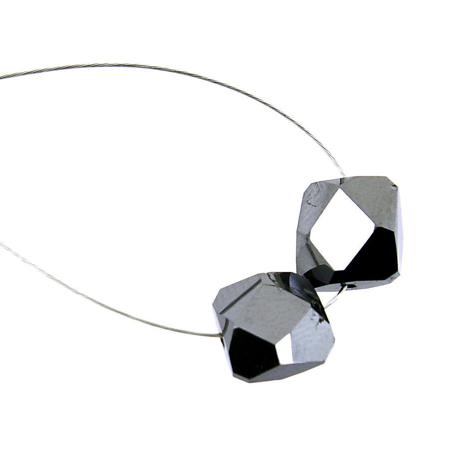 4.25 Ct 100% Certified Fancy Cut Black Diamond Beads, For Jewelry Making - ZeeDiamonds