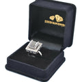 3.25 Ct Certified Black Diamond Beautiful Engagement Ring For Women's - ZeeDiamonds