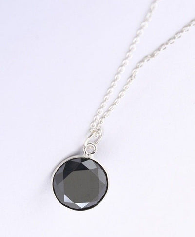 4.50 Ct AAA Certified Black Diamond Pendant Chain Necklace, Elegant Jewelry. - ZeeDiamonds