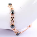 6 Carat Certified Black Diamond Infinite Designer Bracelet In Rose Gold For Women's - ZeeDiamonds