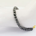 7 mm Round Cut Black Diamond Bracelet In Sterling Silver - ZeeDiamonds