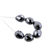21.20 Ct+ 100% Certified Black Diamond Bead AAA Quality - 6 Pcs - ZeeDiamonds