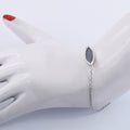 3.5 Ct Marquise Cut Black Diamond Fancy Chain Bracelet For Girl's - ZeeDiamonds
