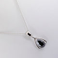 3.50 Ct Pear Shape Black Diamond Pendant In 925 Sterling Silver- Certified- AAA - ZeeDiamonds