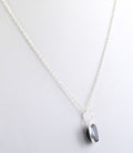 2.50 Ct Cushion Shape Black Diamond Pendant in White Gold Finish - ZeeDiamonds