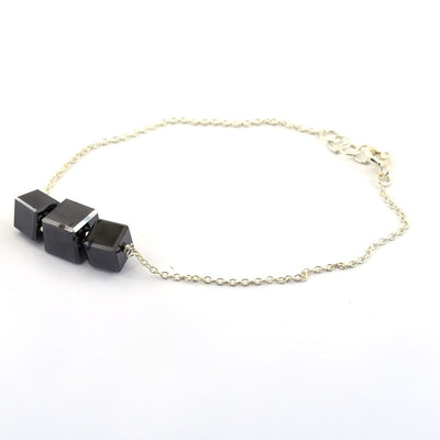 13 Cts Black Diamond Beautiful Chain Bracelet Great Shine And Luster - ZeeDiamonds