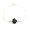 5 Carat Cushion Shape Black Diamond Chain Bracelet In Sterling Silver. AAA Certified ! Great Shine