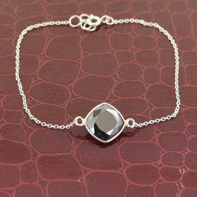 5 Carat Certified Black Diamond Chain Bracelet In Sterling Silver - ZeeDiamonds