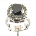 2.95 Ct Certified Black Diamond Stunning Designer Cocktail Ring - ZeeDiamonds