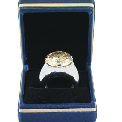 HUGE & RARE 24.55 Ct- Certified Champagne Diamond Ring, Great Shine WATCH VIDEO - ZeeDiamonds