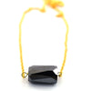 3 Ct, 9-6 mm Pipe Cut Black Diamond Silver Chain Bracelet In Yellow Gold Finish. AAA Certified! Gift for Wife, Girlfriend