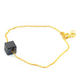 7 Carats Cube Shape Black Diamond Yellow Gold Chain Bracelet For Gift - ZeeDiamonds