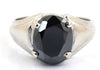 3 Ct Oval Shape Black Diamond Solitaire Ring In 925 Sterling Silver, AAA Certified! Stunning Collection