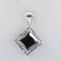 Stunning 4.22 Ct, Black Diamond Pendant With White Diamond Accents - ZeeDiamonds