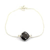 5 Carat Certified Black Diamond Chain Bracelet in Bezel Cushion Shape. Very Elegant & Great Shine