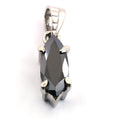 3 Ct Marquise Shape Certified Black Diamond Pendant, Great Shine & Luster - ZeeDiamonds