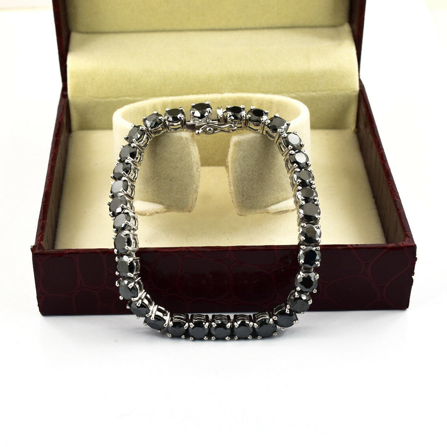 6.5mm 23-29cttw Round Cut Moissanite Diamond Tennis Bracelet from Black  Diamonds New York