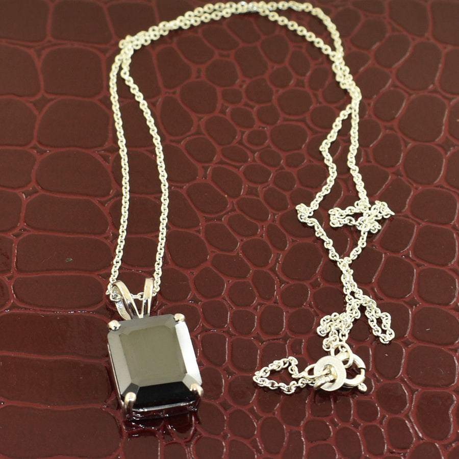 3.80 Carats AAA Certified Black Diamond Pendant.Great Shine And Brilliant Cut! - ZeeDiamonds