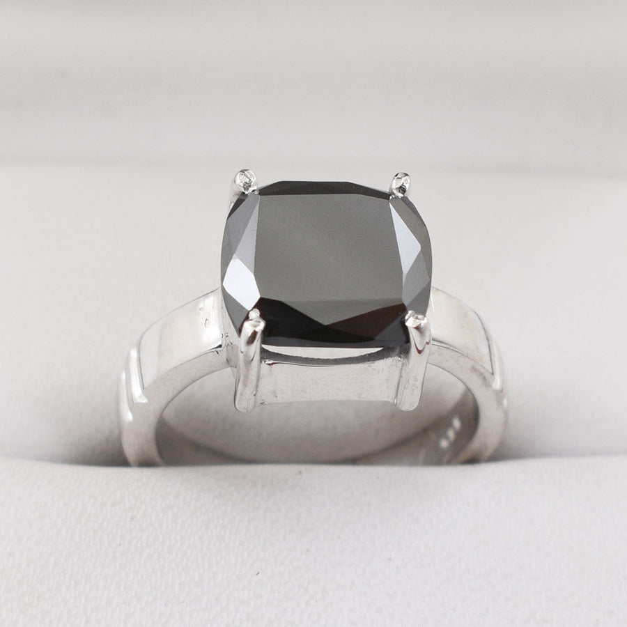 3 ct AAA Quality Certified Black Diamond Unisex Engagement Ring - ZeeDiamonds