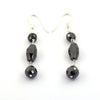 20.70 Cts Fancy Black Diamonds Beads Dangler Earrings in 925 Silver - ZeeDiamonds