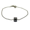 6.95 Ct Cube Shape Certified Black Diamond Silver Chain Bracelet in Black Finish. Ideal Gift for Birthday
