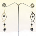 30.00 Ct Black Diamond With Pearl Dangler Drop Earring - ZeeDiamonds