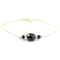 8.75 Cts Brilliant Cut Black Diamond Chain Bracelet - ZeeDiamonds